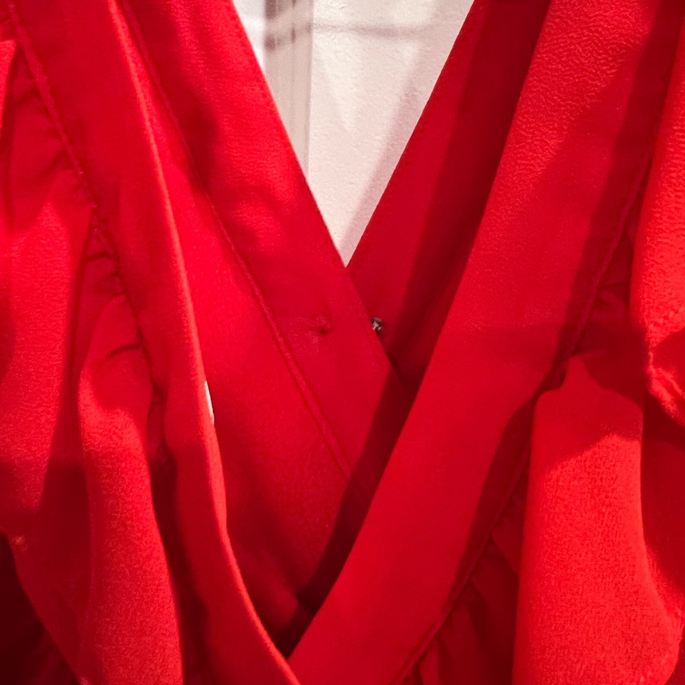 WAYF Red Ruffle Maxi Dress - Picture 2 of 6
